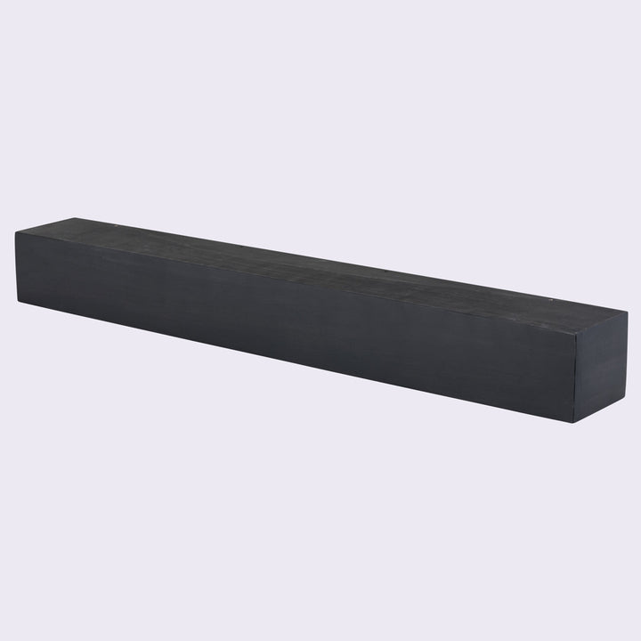 Modern Farmhouse Fireplace Shelf Mantel Dogberry Collections Depth: 9", Finish: Midnight Black, Shelf Length: 48"