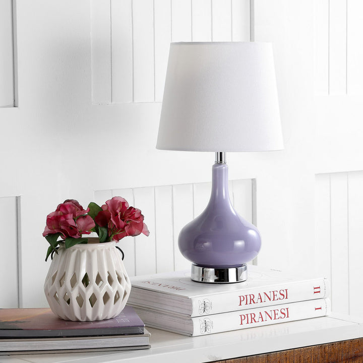 Mikac 17.5" Table Lamp Charlton Home® Base Color: Purple