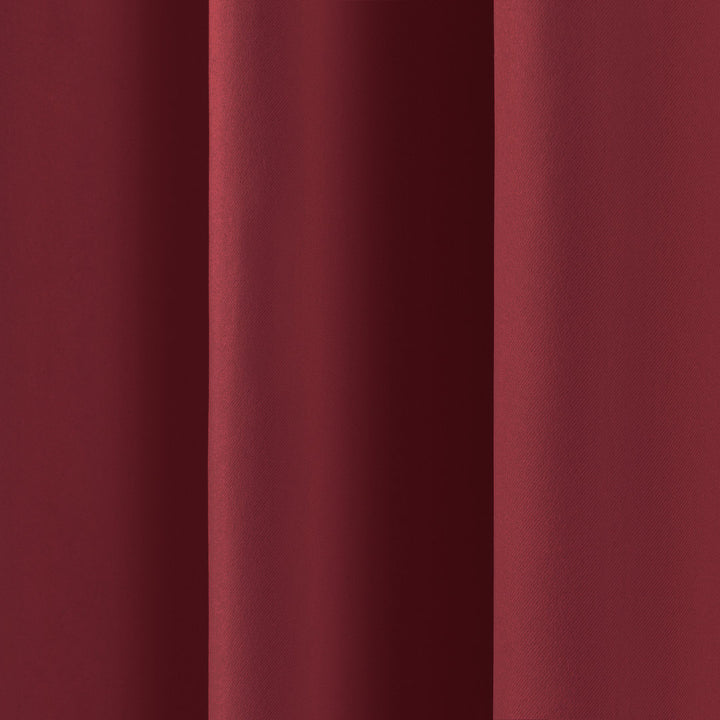 Bantam Solid Blackout Thermal Rod Pocket Curtain Panels (Set of 2) Ebern Designs Curtain Color: Burgundy Size per Panel: 52" W x 84" L