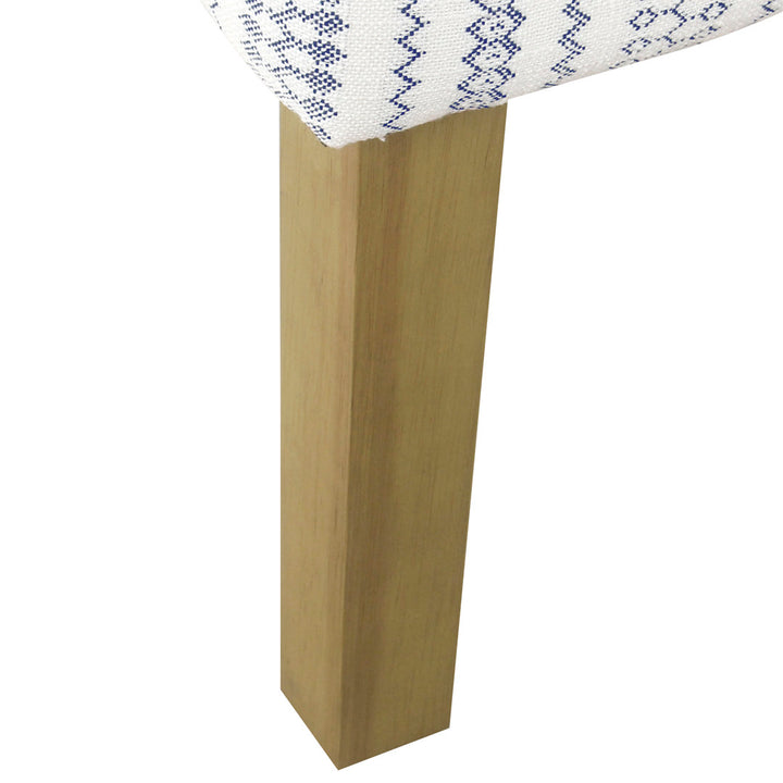 Adona Accent Chair Mistana™ Fabric: Blue/White Farmhouse Stripe 100% Cotton