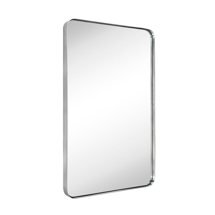 Kengston Modern & Contemporary Rectangular Bathroom Vanity Mirrors 17 Stories Size: 36" x 24" Finish: Brushed Nickel