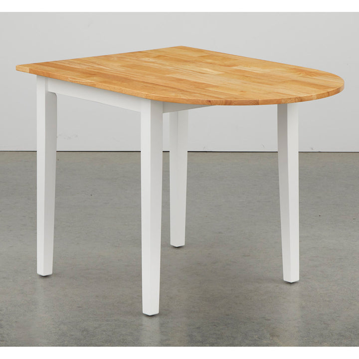 Castellon Drop Leaf Rubber Solid Wood Dining Table Charlton Home® Color: White