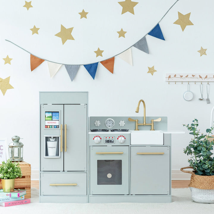 Little Chef Charlotte Modern Play Kitchen Teamson Kids Finish: Gray/Gold