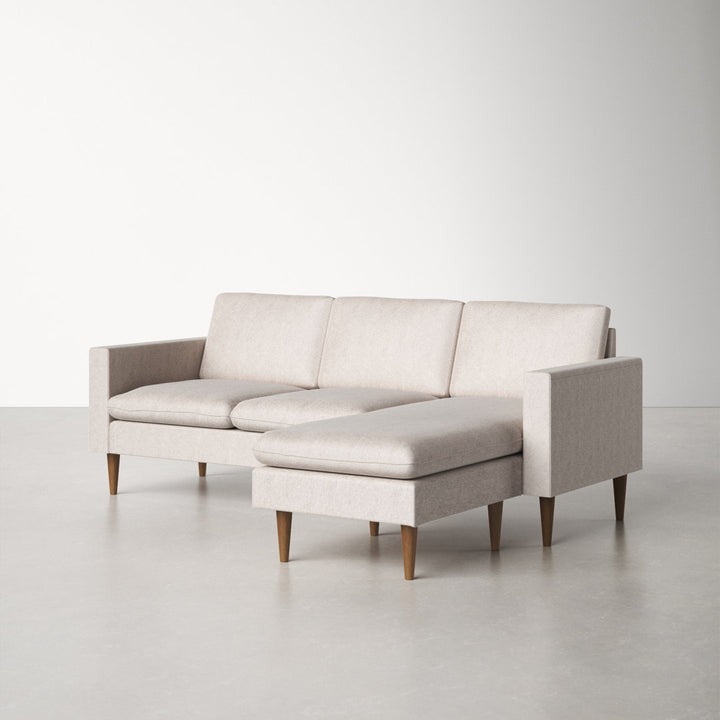 Jeni 87" Wide Reversible Sofa and Chaise AllModern Body Fabric: Oatmeal