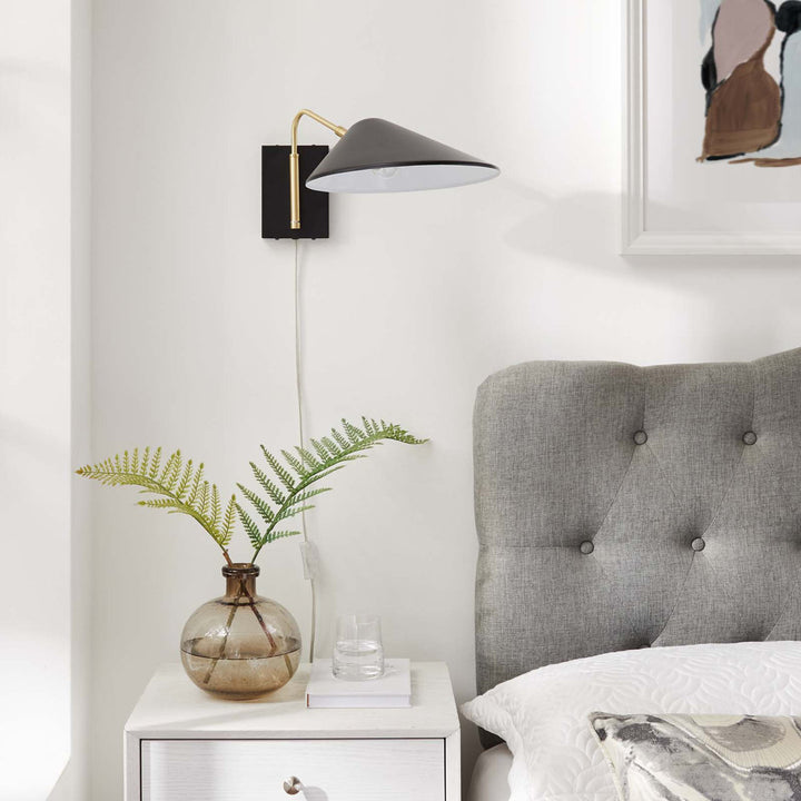 Modway Journey 7" Swing Arm Wall Sconce Modway Finish: Black