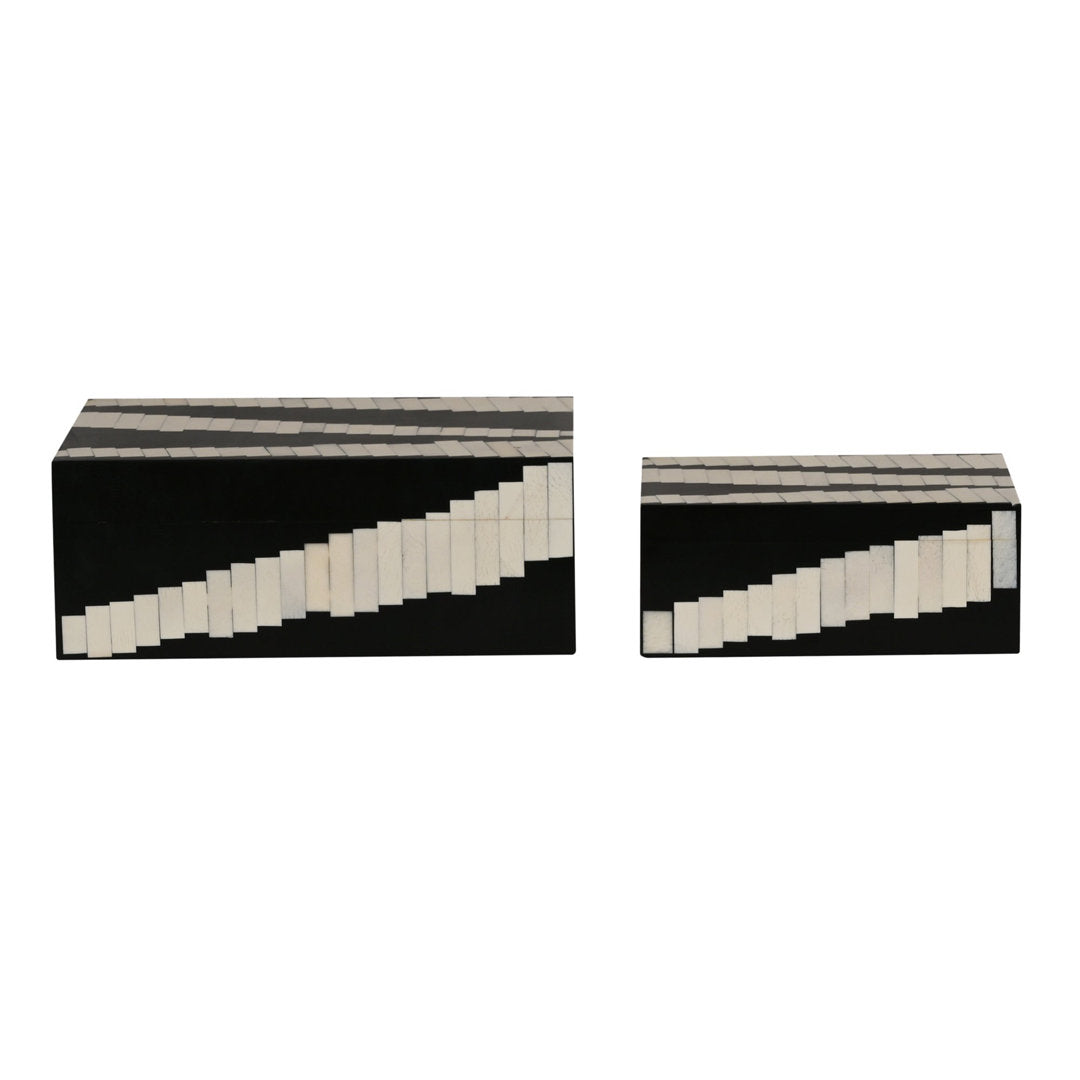 Kamari 2 Piece Geometric Inlay Decorative Nesting Boxes Indigo Road by Egypt Sherrod