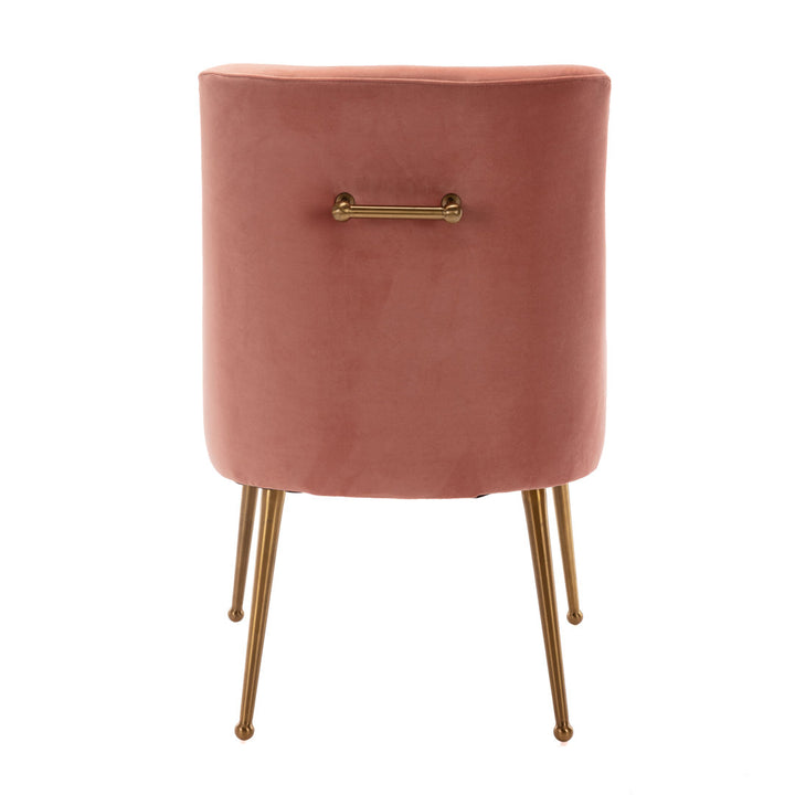 Surles Velvet Side Chair Everly Quinn Upholstery Color: Pink