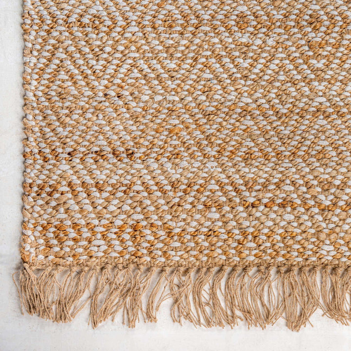 Geometric Handmade Braided Natural Rug Dakota Fields Rug Size: Runner 2'2" x 8'