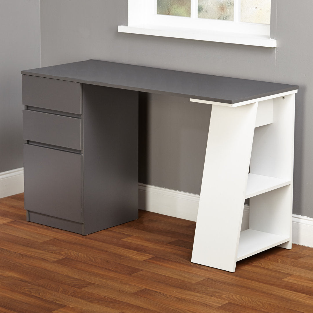 Malgorzata Desk Rebrilliant Finish: Gray / White