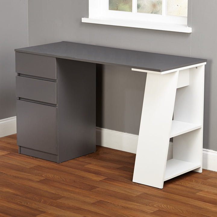 Malgorzata Desk Rebrilliant Finish: Gray / White
