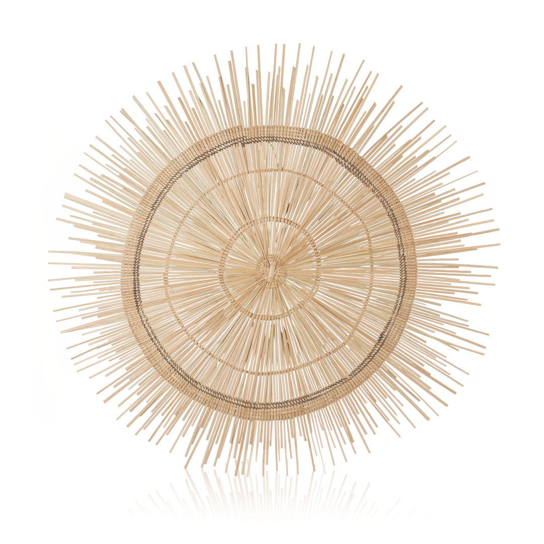 Dakota Fields Sun Circle Wall Décor Dakota Fields Size: 35.5" H x 35.5" W x 0.5" D Finish: Cream