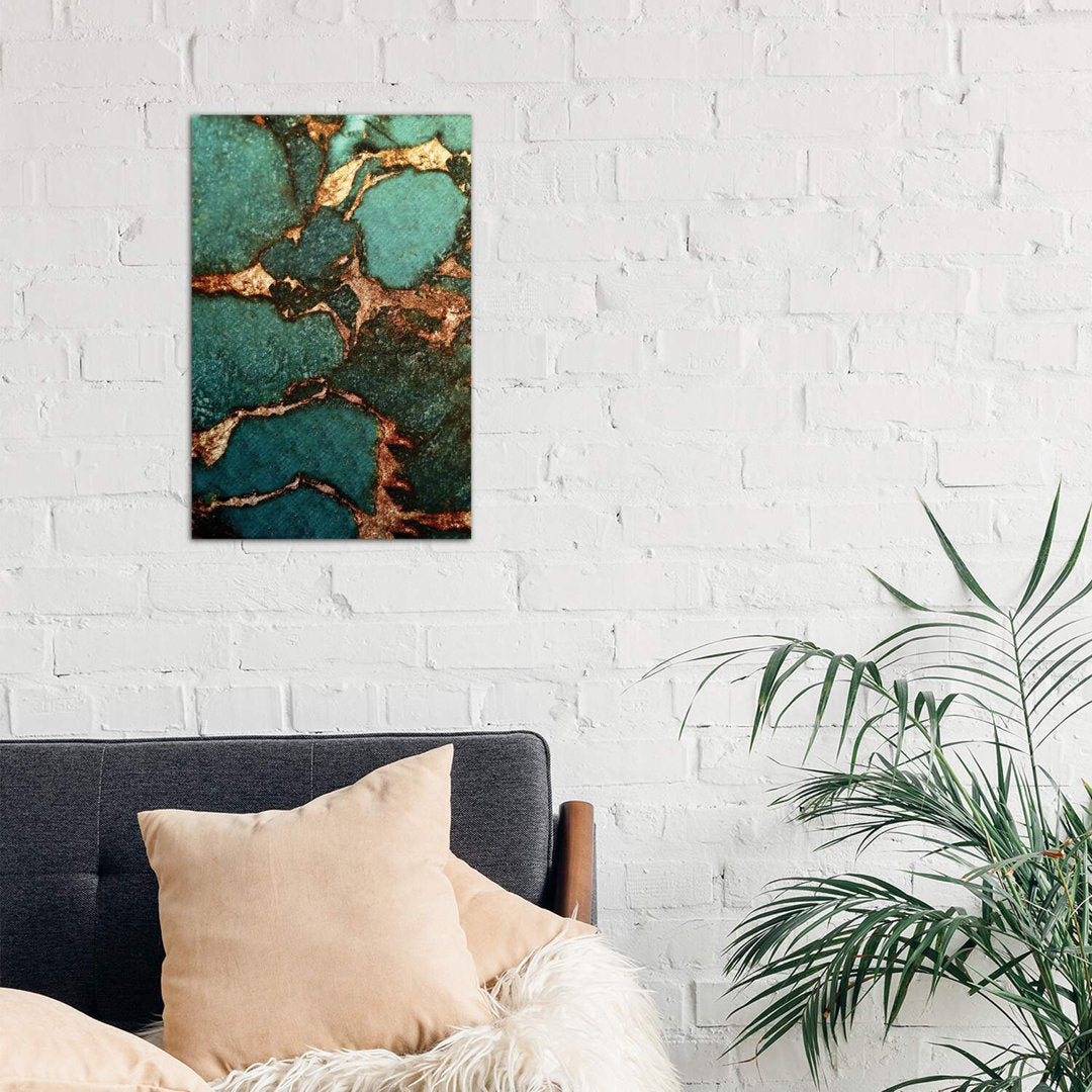 Emerald' - Painting Print East Urban Home Size: 12" H x 8" W x 0.75" D Format: Wrapped Canvas