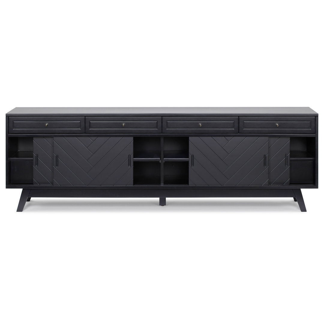 Anja 79'' Media Console AllModern Color: Black