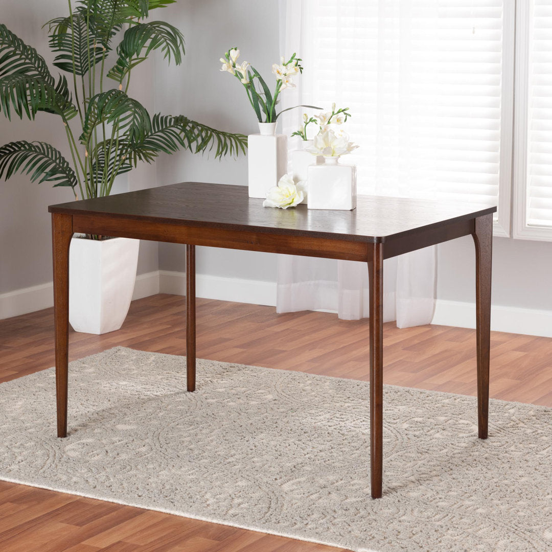 Kylani Dining Table Ebern Designs Color: Walnut Brown