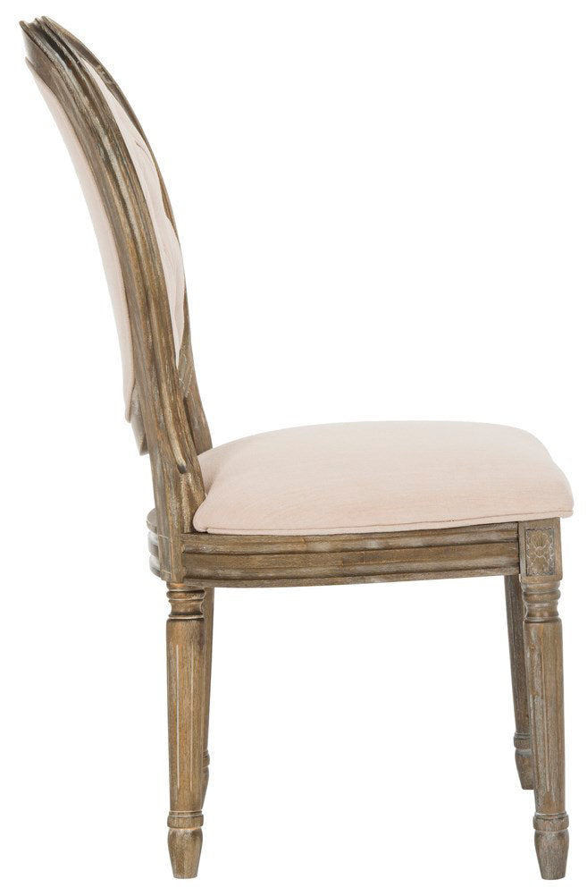Fleur Tufted Linen Upholstered Side Chair in Brown (Set of 2) One Allium Way®