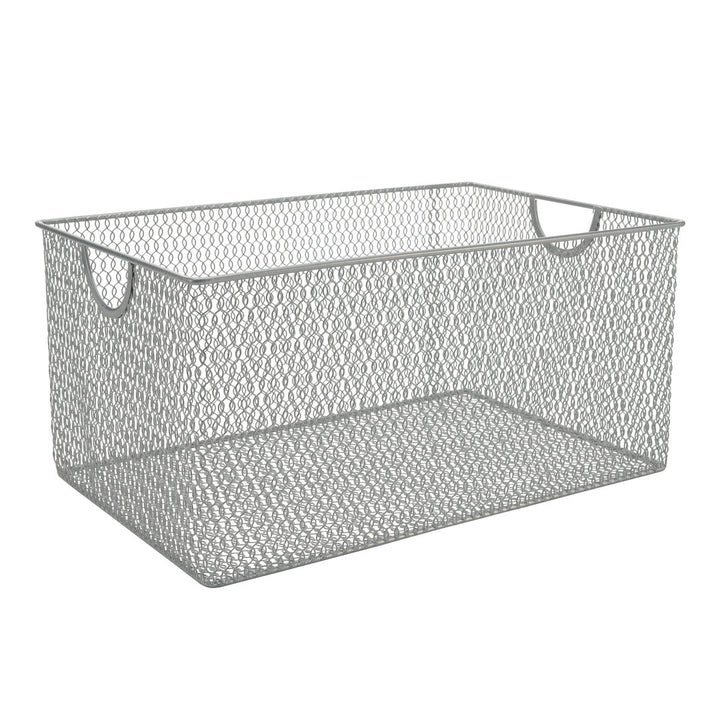 Mesh Open Bin Metal Box Rebrilliant Size: 6" H x 10" W x 9" D