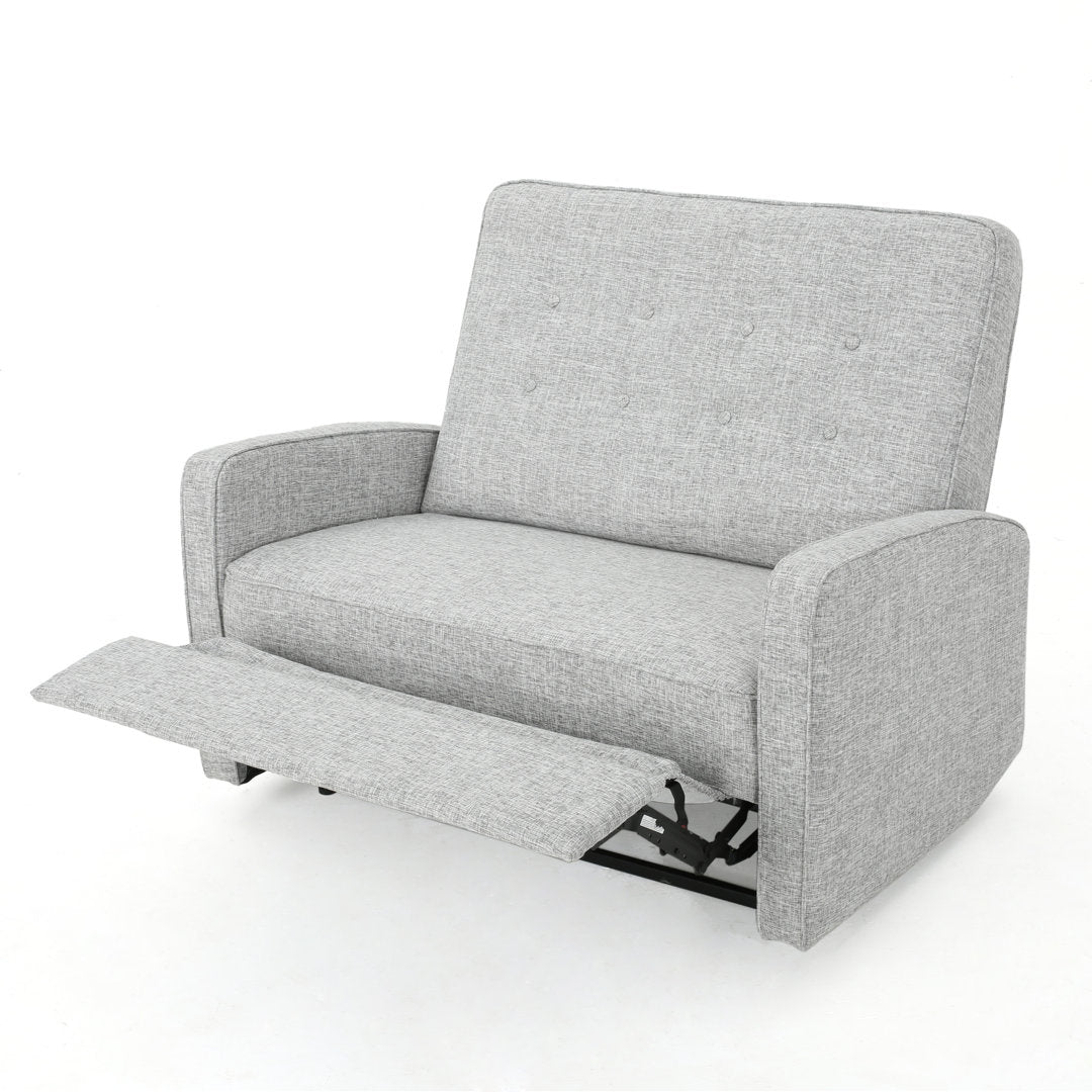 Lieb 47" Wide Manual Standard Recliner Ivy Bronx Fabric: Light Gray Polyester