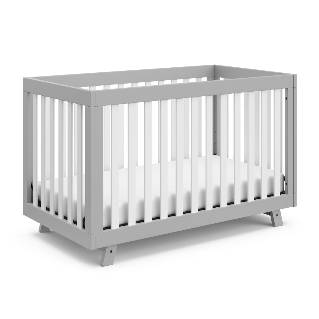Beckett 3-in-1 Convertible Crib Storkcraft Color: Pebble Gray/White Pieces Included: Crib