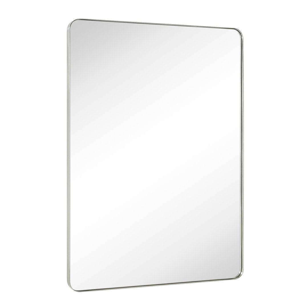 Kengston Modern & Contemporary Rectangular Bathroom Vanity Mirrors 17 Stories Size: 48" x 36" Finish: Brushed Nickel