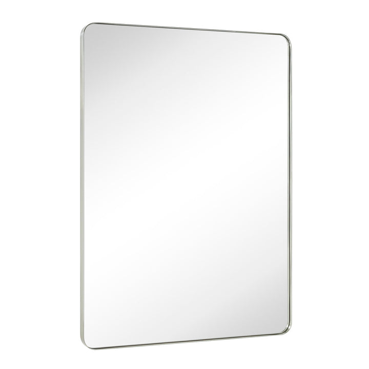 Kengston Modern & Contemporary Rectangular Bathroom Vanity Mirrors 17 Stories Size: 48" x 36" Finish: Brushed Nickel
