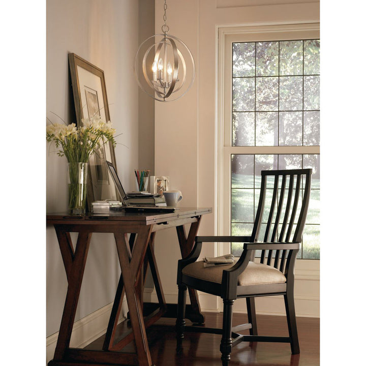 Morganti 4-Light Unique Globe Pendant Brayden Studio® Finish: Brushed Silver