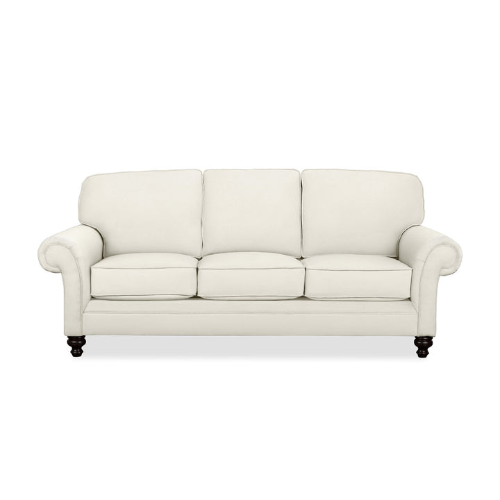 Gaige 88" Rolled Arm Sofa with Reversible Cushions Wayfair Custom Upholstery™ Fabric: Bevin Natural Linen Blend