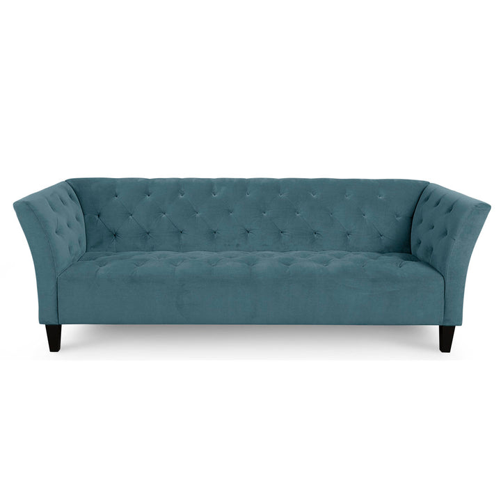 Carruth 91" Flared Arm Sofa Mercer41 Body Fabric: Bella Peacock Performance Velvet