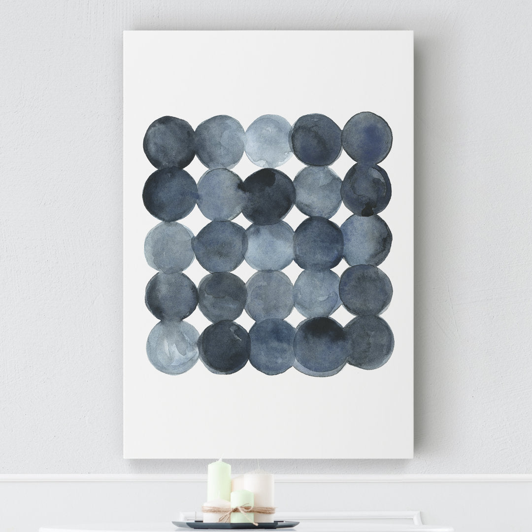 Blue Gray Density I - Painting on Canvas Mercury Row® Size: 12" H x 8" W x 1.5" D Format: Wrapped Canvas