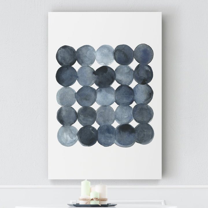 Blue Gray Density I - Painting on Canvas Mercury Row® Size: 12" H x 8" W x 1.5" D Format: Wrapped Canvas