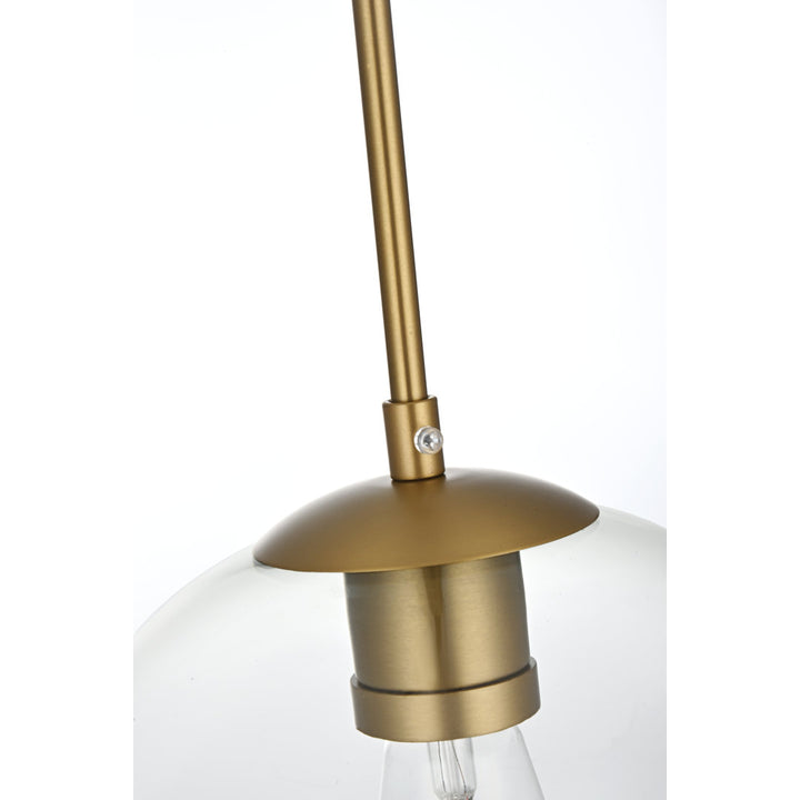 Snead 1 - Light Single Globe Pendant Mercury Row® Shade Color: Clear Size: 70" H x 9.8" W x 9.8" D Base Finish: Gold