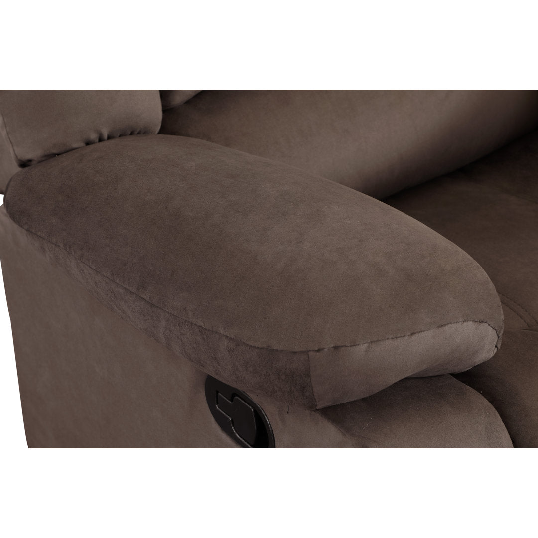 Aum 81" Pillow Top Arm Reclining Sofa Red Barrel Studio® Upholstery Color: Brown