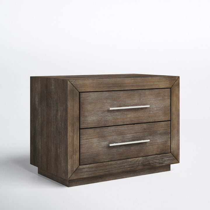 Brooks 2 - Drawer Solid Wood Nightstand in Brown Joss & Main