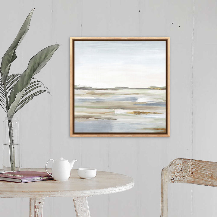 Vastness II by Eva Watts - Painting Print Wade Logan® Size: 21.25" H x 21.25" W x 1.75" D Format: Natural Floating Frame Canvas
