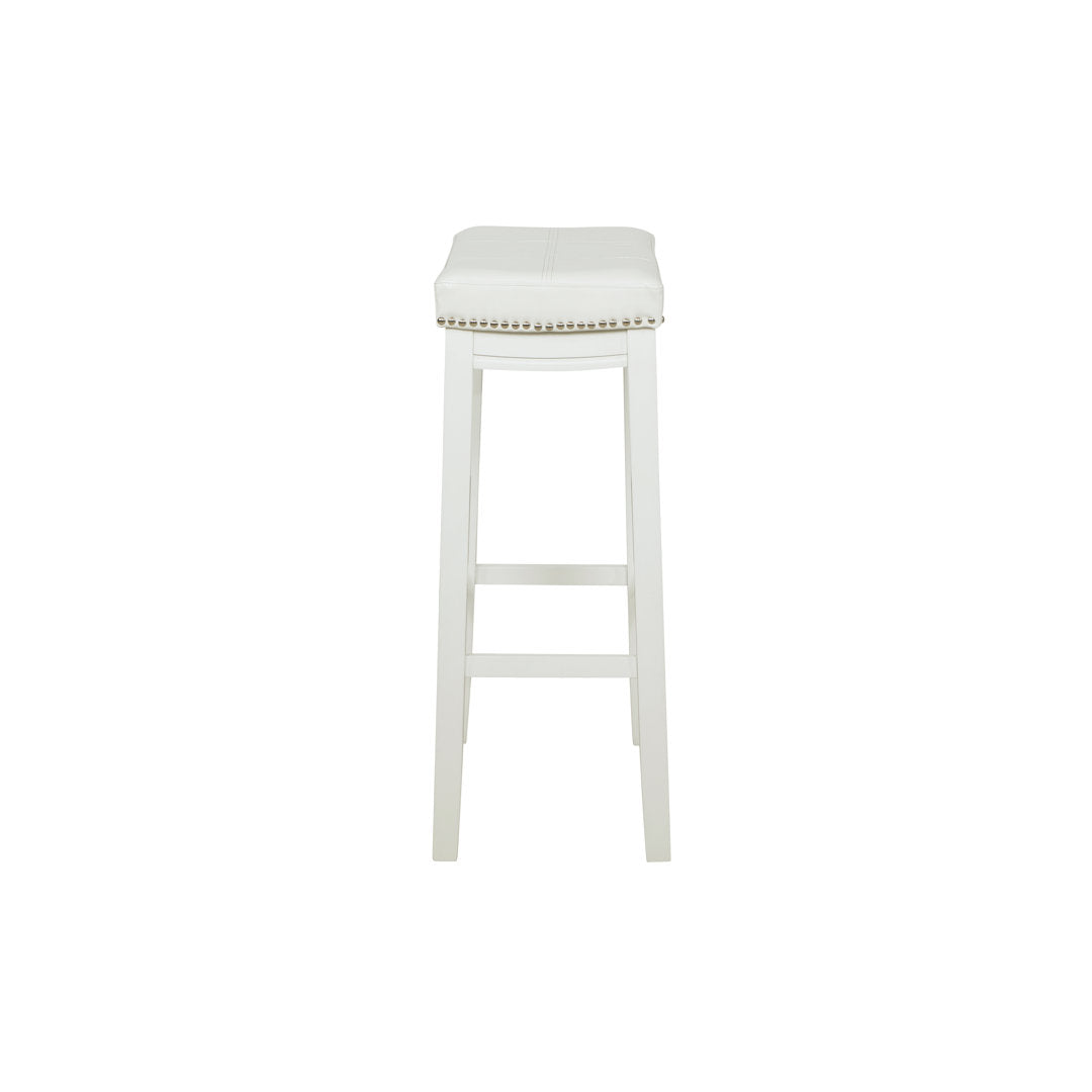 Arlyce Counter & Bar Solid Wood Backless Stool with Upholstered Seat Lark Manor™ Seat Height: Bar Stool (32.25" Seat Height)