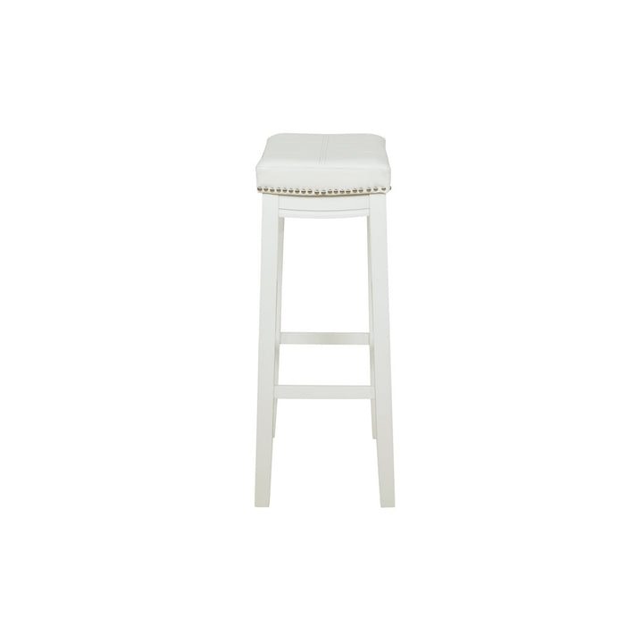 Arlyce Counter & Bar Solid Wood Backless Stool with Upholstered Seat Lark Manor™ Seat Height: Bar Stool (32.25" Seat Height)