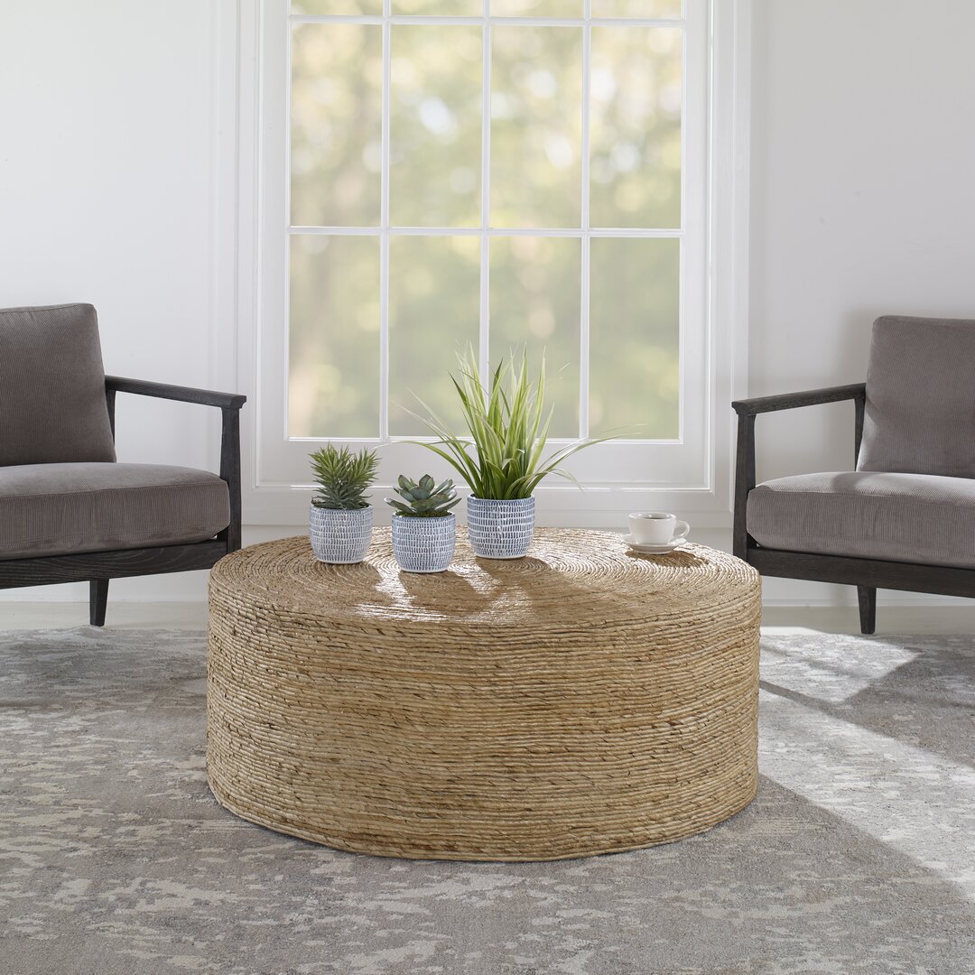 Evana Woven Drum Coffee Table Birch Lane™