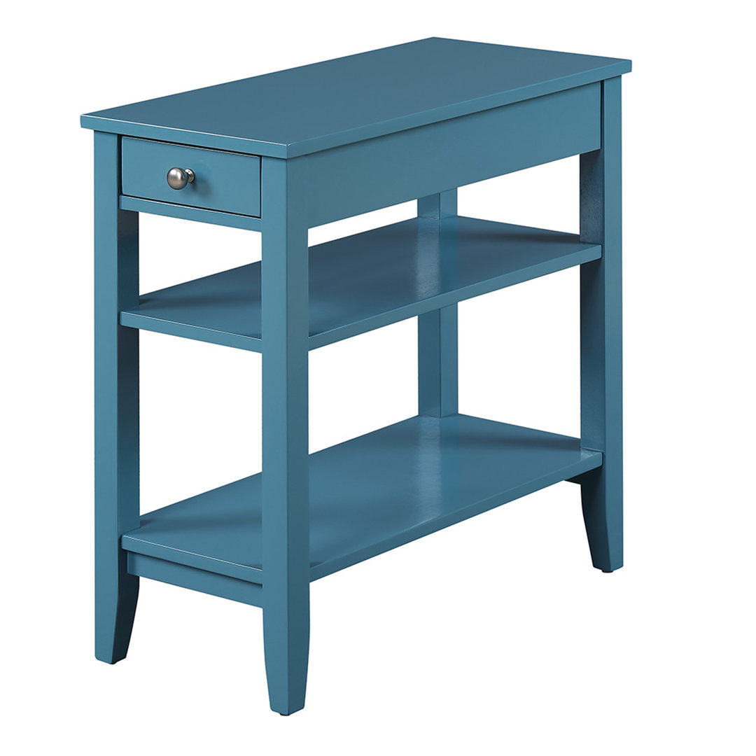 Carbin End Table with Drawer and Shelves Winston Porter Color: Blue