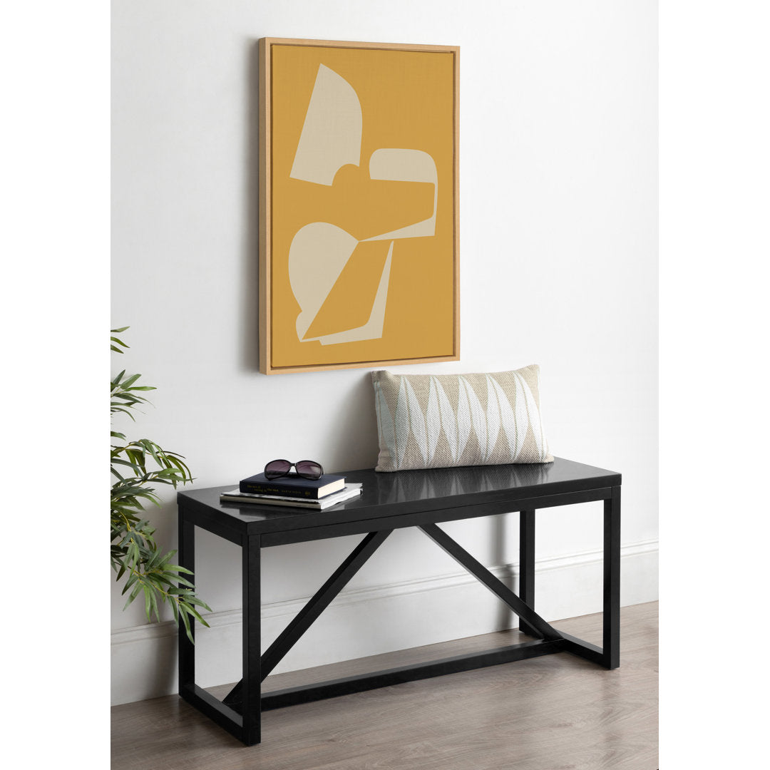 Red Barrel Studio® Sylvie Eye Catching Sleek Abstract 3 Yellow And Tan Framed Canvas By The Creative Bunch Studio Ivy Bronx