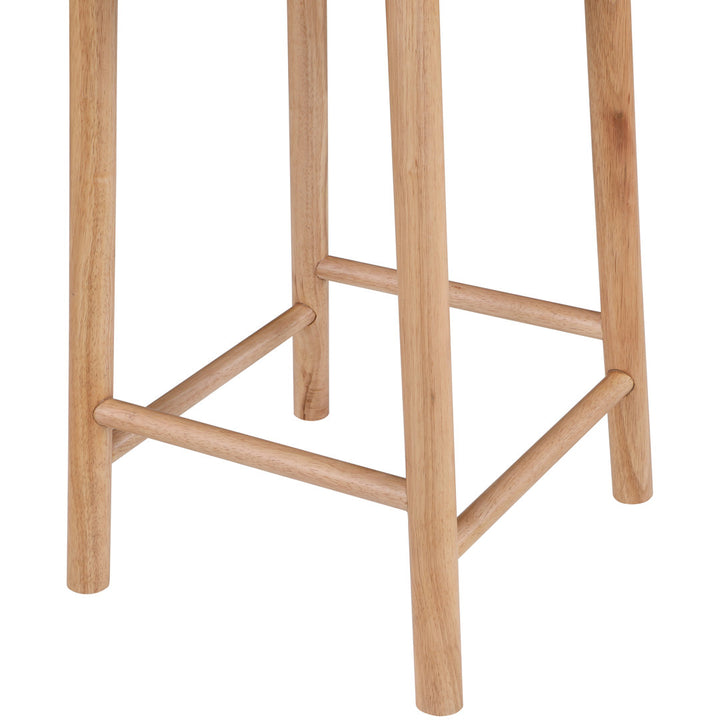 Bartolomea 27" Counter Bar Stool Latitude Run® Seat Color: Black, Frame Color: Natural