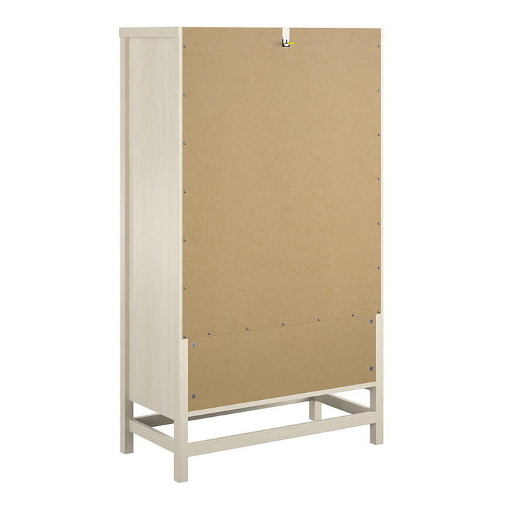 Barros Faux Rattan 5 Drawer 31.65" W Chest Beachcrest Home™ Color: Ivory Oak