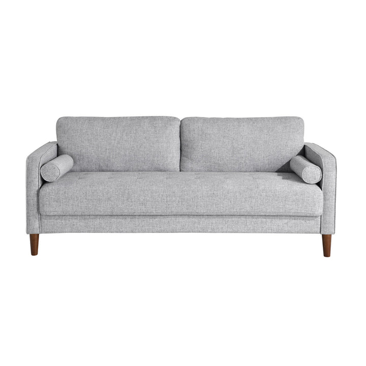 Garren 75.6'' Square Arm Tufted Sofa Mercury Row® Fabric: Gray Polyester