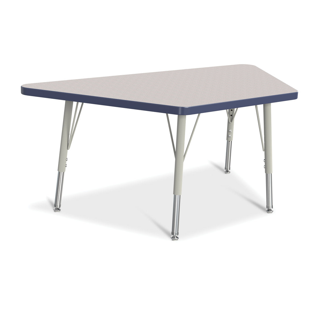 Berries® Trapezoid Activity Tables Jonti-Craft Size: 28" W x 48" D (Elementary size: 15" - 24" H) Side Finish: Maple