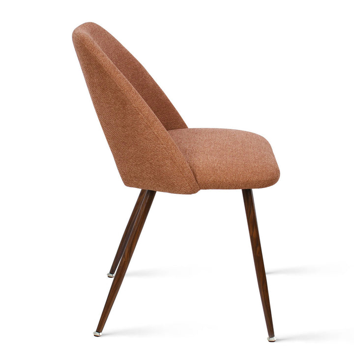 Aunnika Upholstered Walnut Dining Chairs, Set Of 4 (Set of 4) Wade Logan® Upholstery Color: Terra