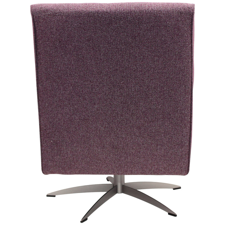 Basilina 26.25" Wide Swivel Armchair Wade Logan® Fabric: Terrace Plum Purple Polyester Blend
