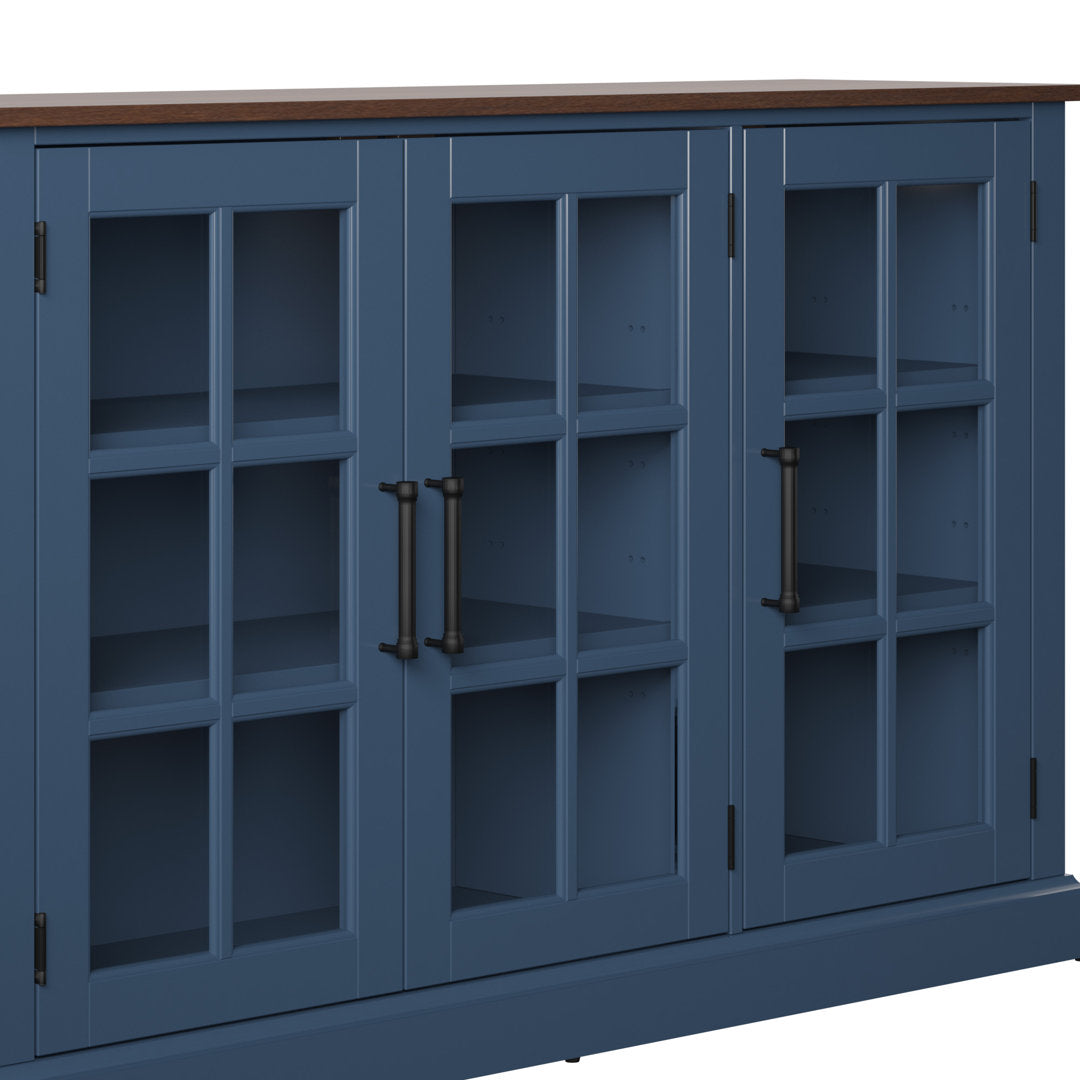Truby 55" Wide Sideboard Laurel Foundry Modern Farmhouse® Color (Base/Top): Fontana Blue/Brown