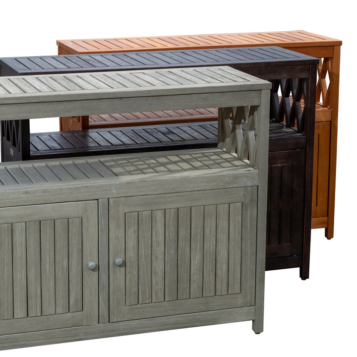 Buecker Wooden Buffet and Console Table Highland Dunes Color: Driftwood Gray