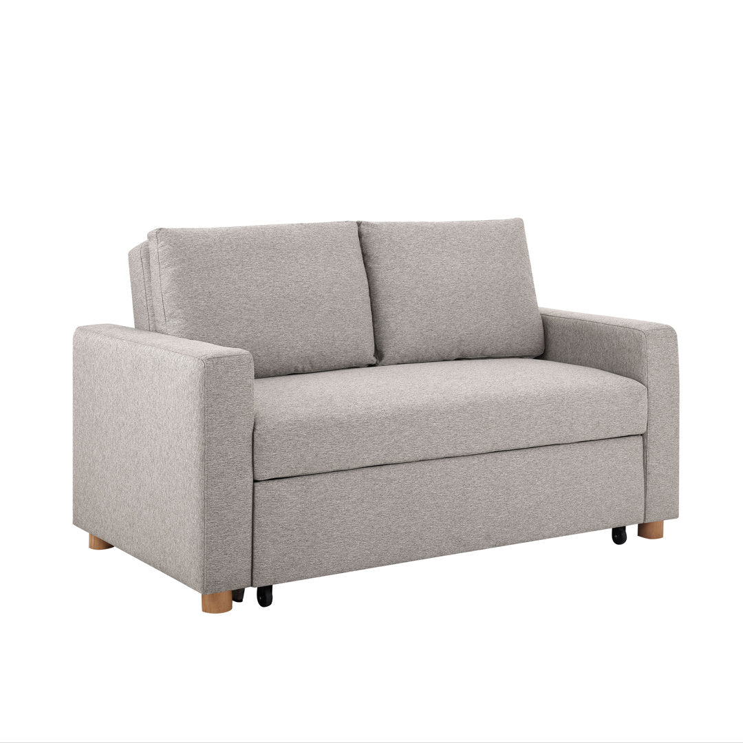 Serta Trinity Full Size Convertible Sleeper Sofa Serta Fabric: Light Gray Woven