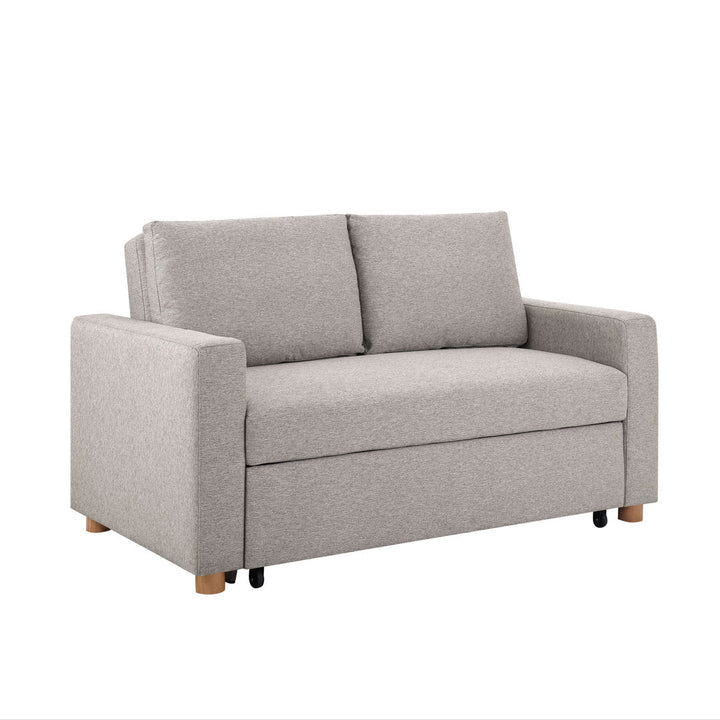 Serta Trinity Full Size Convertible Sleeper Sofa Serta Fabric: Light Gray Woven