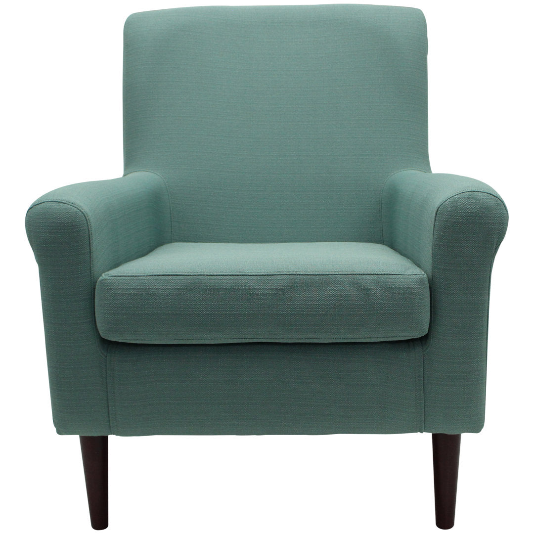 Ronald 28" Wide Armchair Andover Mills™ Leg Color: Black Fabric OR Leather Type: Spa Green