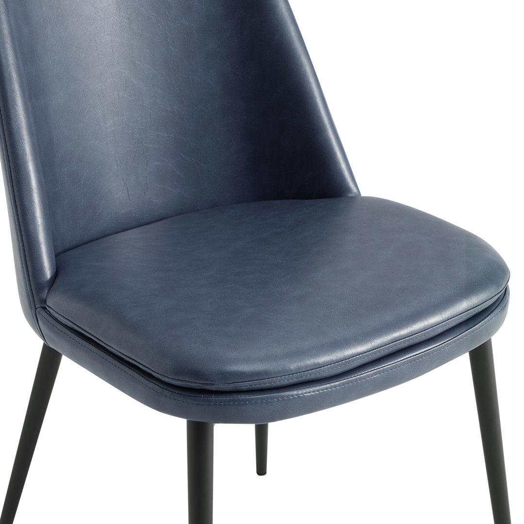 Betzalel Upholstered Parsons Chair (Set of 2) Wade Logan® Upholstery Color: Navy